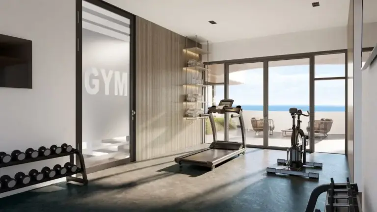 Salle de sport condo bord de plage Dolce Beach Residence Sint Maarten